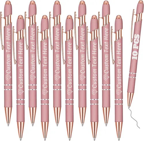 Miniatura 75 de Bolígrafos personalizados con grabado de nombre personalizado, bolígrafos de punta de lápiz con punta de lápiz personalizada, bolígrafos de Azul