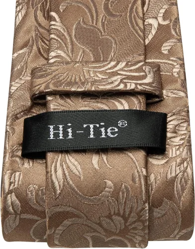 Miniatura 6 de Hi-Tie Mens Silk Paisley Necktie and Pocket Square Cufflinks Set for Wedding Business