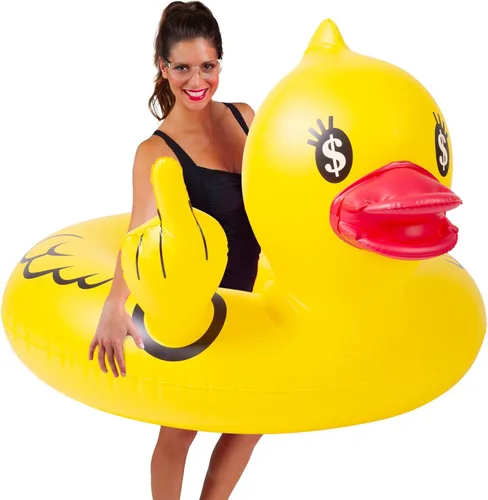 Float Joy Divertidos flotadores inflables para piscina de pato para adultos, flotadores de pato de goma mejorados para piscina, lago, flotadores