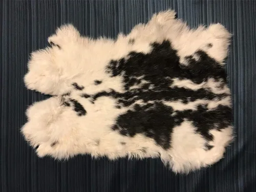 Miniatura 4 de 1 piel de conejo curtida con manchas naturales (piel de conejo de 12 x 14 pulgadas con cuero de calidad de costura) (color manchado natural)
