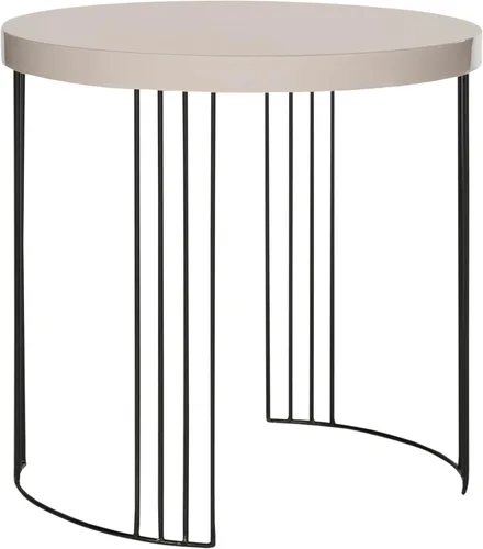 Safavieh Home Collection Kelly Mid-Century - Mesa auxiliar moderna color gris pardo y negro
