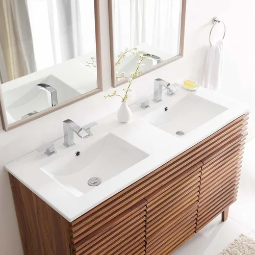 Miniatura 16 de Modway EEI-4837-WHI Cayman - Lavabo de baño de 30 pulgadas, color blanco