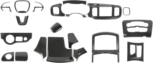 Miniatura 10 de Hoolcar para Dodge Charger 2015+ Kit de Embellecedores de Decoración Interior, Panel Central de Control del Tablero, Embellecedor del Panel