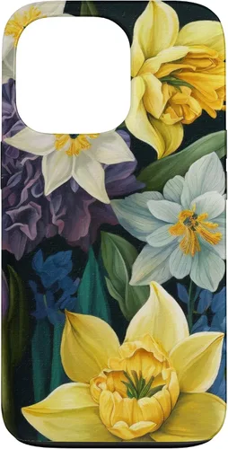 Miniatura 10 de iPhone 16 Painted Spring Bold Daffodils and Flowers, Flower Lover Case