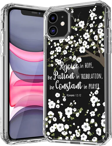 Miniatura 20 de Funda para iPhone 11 Bible Verses Series – Bonita Biblia Versos, citas, flores, diseños florales, inspiradoras, niñas y mujeres, suave protector