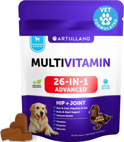 Miniatura 8 de Multivitamínico masticable para perros con glucosamina 26 en 1 - Vitaminas y suplementos para perros - Multivitamínico para perros mayores