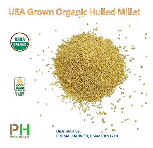 Miniatura 6 de Mijo orgánico cultivado en Estados Unidos, semillas de grano entero sin OMG descascarillado sin gluten crudo a granel