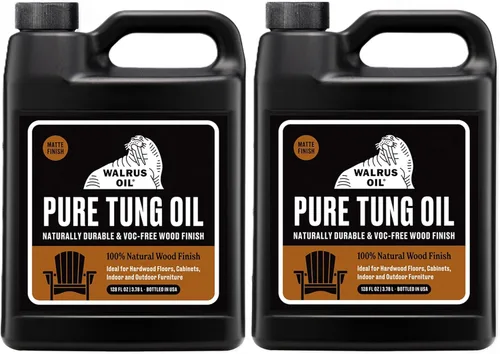 Walrus Oil - Aceite de Tung 100% puro, acabado de madera para cualquier proyecto de carpintería, natural, sin compuestos orgánicos volátiles. Jarra