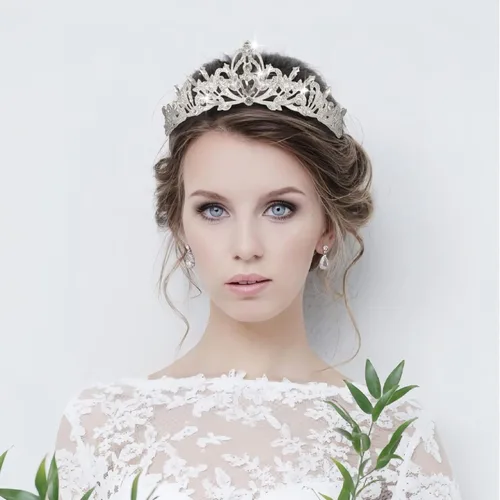 Miniatura 2 de Kamirola Diadema de coronas y tiaras de cristal para niñas o mujeres, fiesta de cumpleaños, boda, graduación, novia, Navidad, San Valentín, TR20