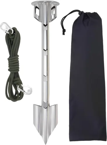 Ancla de barco Ancla de kayak para esquí acuático, ancla de arena de aguas poco profundas/ancla de nieve (diseño hueco, 17 pulgadas de largo y 3.5