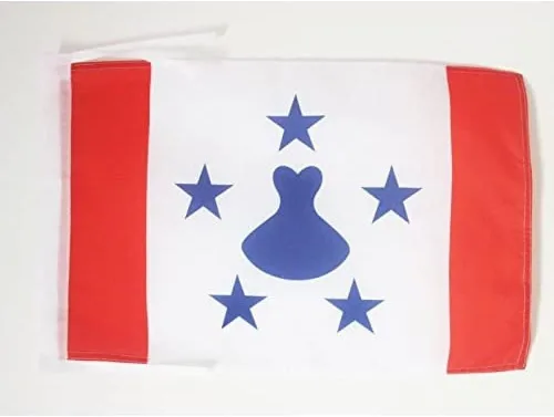 Miniatura 159 de Bandera de México AZ FLAG, 45.7 x 30.5 cm, con cordones - Pequeñas banderas mexicanas de 30 x 45 cm - Bandera de 45.7 x 30.5 cm