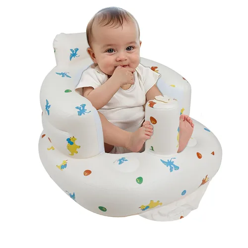 Miniatura 10 de EKEPE Asiento inflable para bebé con ventosas para bebés de 3 meses en adelante, asientos de piso para bebé para sentarse con bomba de aire