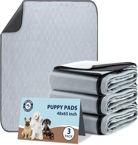 Miniatura 7 de Almohadillas lavables para orina de perros, 48 x 48 pulgadas, reutilizables, con absorción rápida, impermeables y reutilizables para orina de parto