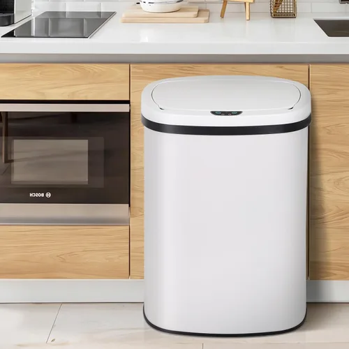Miniatura 15 de Dkeli Bote de Basura Automático de 13 Galones, Bote de Basura de Cocina de 50 Litros Sin Contacto con Tapa, Contenedor de Residuos Cepillado