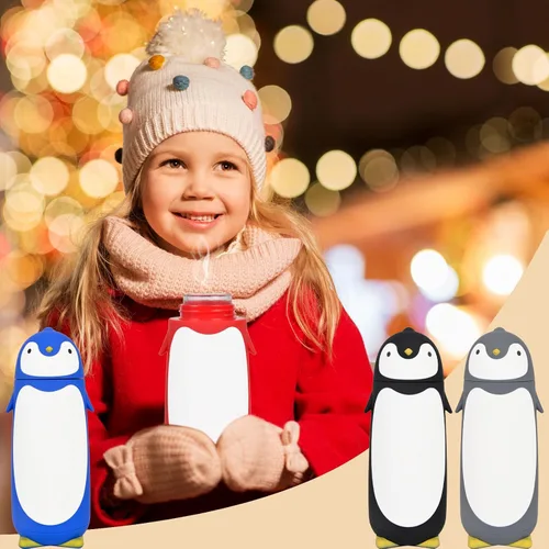 Miniatura 4 de ChezMax - Botella de agua de acero inoxidable para niños de 9.5 onzas, S
