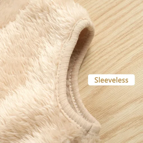 Miniatura 2 de Happy Cherry Chaleco de forro polar para niños, chaqueta sin mangas de invierno cálido con cremallera 2-8T