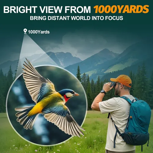 Miniatura 6 de WOZEL - Binoculares compactos de 15 x 32 pulgadas para adultos y niños, binoculares pequeños de alta potencia para observación de aves, caza