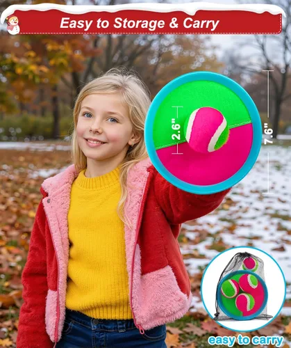 Miniatura 3 de Juego de Lanzar y Atrapar Pelota, Relleno de Media de Navidad para Niños Pequeños, Juguetes para Niños y Niñas de 3 4 5 6 7 8 Años, Regalo
