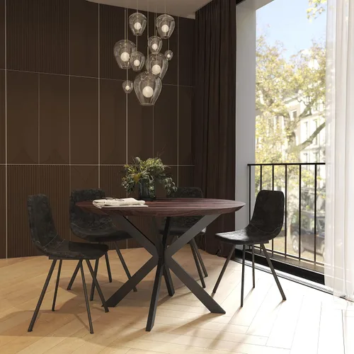 Miniatura 2 de LeisureMod Markley - Silla de comedor, color negro carbón