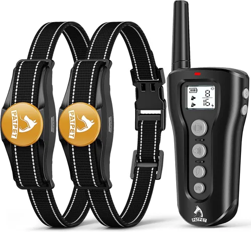 Miniatura 8 de PATPET Collar de choque para perro, collar recargable de entrenamiento para perros con control remoto para perros medianos y grandes, 3 modos