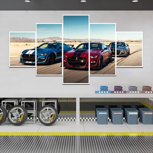 Miniatura 4 de Póster de automóvil deportivo, lienzo de automóvil deportivo americano musculoso, arte de pared para hombres, oficina, dormitorio, sala de estar
