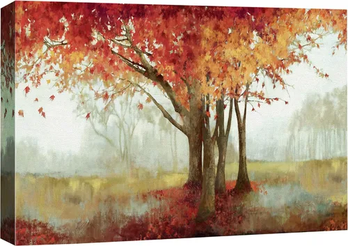 Miniatura 30 de SIGNFORD Lienzo decorativo para pared de sala de estar, dormitorio, hogar, obras de arte, bosque abstracto, listo para colgar, 16 x 24 pulgadas