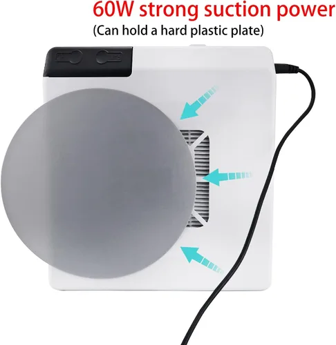 Miniatura 6 de 60 W colector de polvo ventilador aspirador potente laboratorio dental arte manicura polvo limpieza herramienta