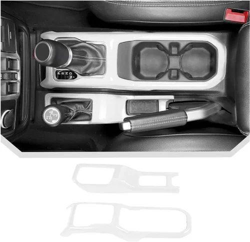 Miniatura 13 de Consola Central 4WD Panel de Cambio de Marchas y Portavasos para 2018-2024+ Jeep Wrangler JL JLU Gladiator JT (Azul)