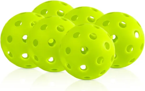 Miniatura 10 de Fizzazzle Bolas de pickleball para exteriores, 40 agujeros, duraderas, de alto rebote aprobadas por USAPA, bolas de pickleball para torneo de vuelo