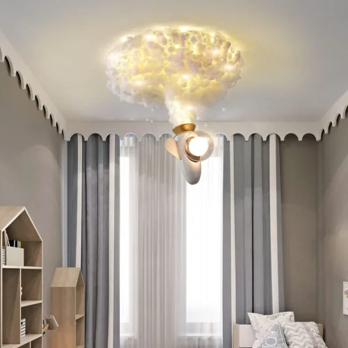 Miniatura 6 de Candelabros LED, luz LED de montaje empotrado de dibujos animados, lámpara de techo creativa en forma de cohete blanco, luz de techo con pantalla