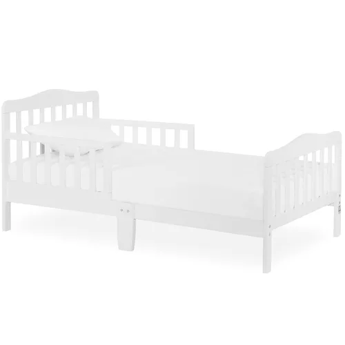 Miniatura 15 de Dream On Me Cama para niños pequeños de diseño clásico en gris claro, cama de madera baja al piso con rieles de seguridad, certificada GREENGUARD