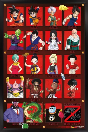 Miniatura 7 de Trends International Dragon Ball Z - Póster de pared de aniversario, 22.375 x 34 pulgadas, versión premium sin marco