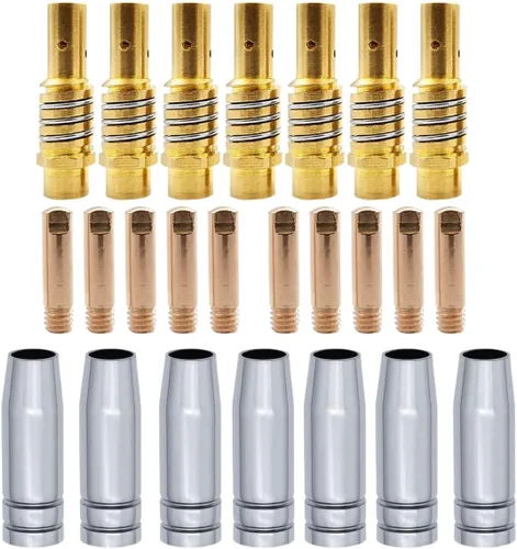15AK MB15 Boquillas de contacto Soportes para puntas de contacto MAG/MIG Kit de consumibles para soldador Herramientas de soldadura Accesorios para