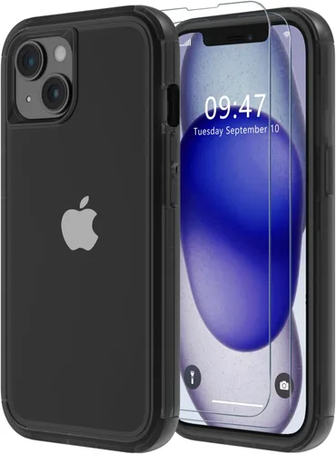 Miniatura 21 de Diverbox Funda para iPhone 15 [a prueba de golpes] [a prueba de caídas] [protector de pantalla de vidrio templado], funda de protección resistente