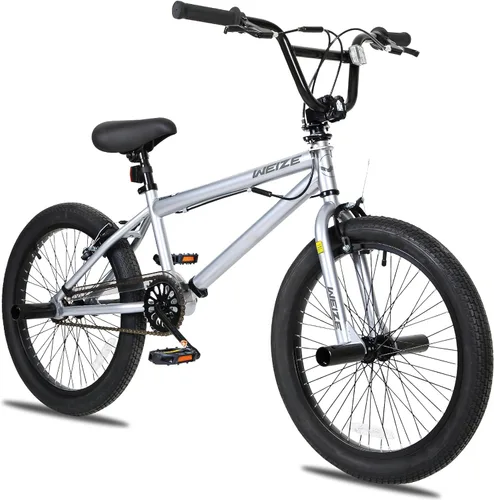 Miniatura 8 de WEIZE Freestyle BMX Bike, 20 inch Trick Bicycle for Kids, Hi-Ten Steel Frame, 360 Degree Rotor Freestyle, 4 Pegs Single Speed Teen Bike for Boys