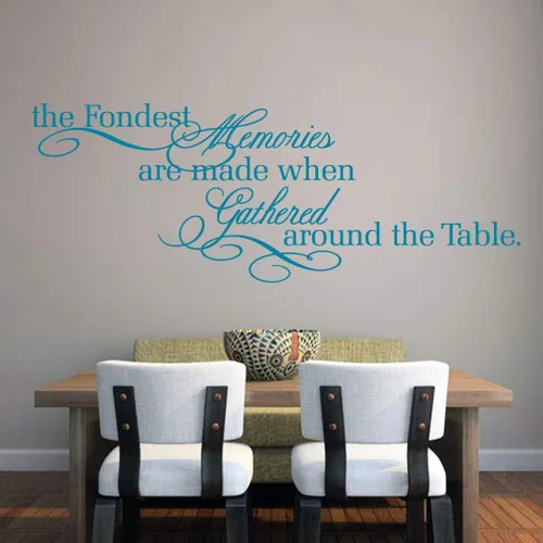 Miniatura 2 de Sweetums Signatures - Adhesivo de pared para comedor, cocina - Los recuerdos más grandes, pegatina reunidos alrededor de la mesa - Varias opciones