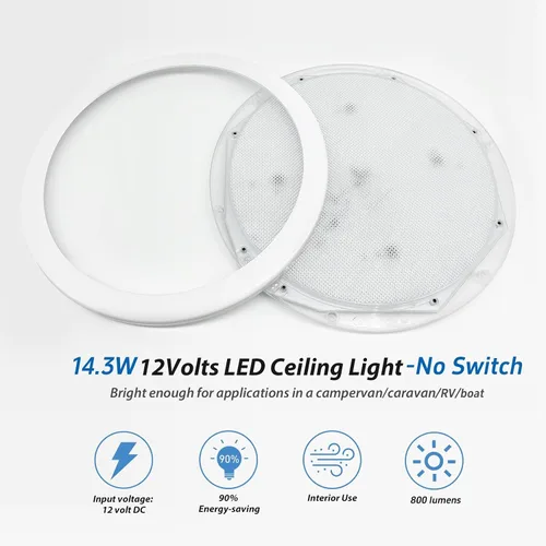 Miniatura 2 de Lámpara de techo Dream Lighting, de luz LED, ópalo, 8.5 pulgada
