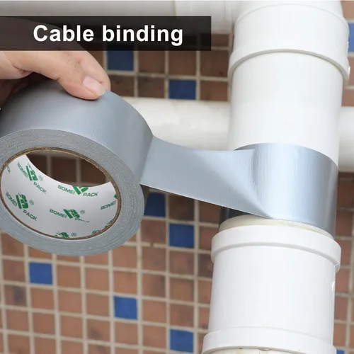 Miniatura 6 de 2 paquetes de cinta adhesiva resistente, espesor de 9 mil, 2 pulgadas x 30 yardas, fuerte resistencia industrial, flexible, sin residuos, Plateado