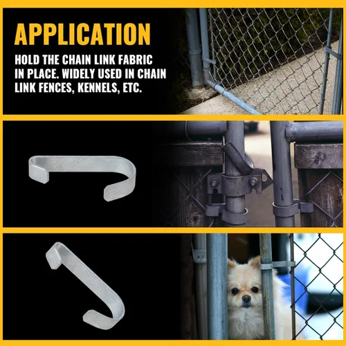 Miniatura 3 de VIVIDA Clips de puerta de 1-3/8 pulgadas para valla de eslabones de cadena, banda de clip para panel de perrera para tubo de diámetro exterior