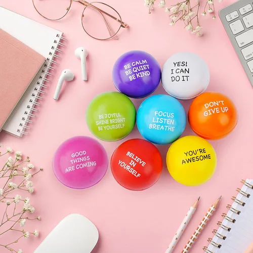 Miniatura 2 de SHQDD Bolas de estrés para adultos, 8 juguetes de espuma para aliviar el estrés para niños y adultos, bolas de apretar a granel para alivio