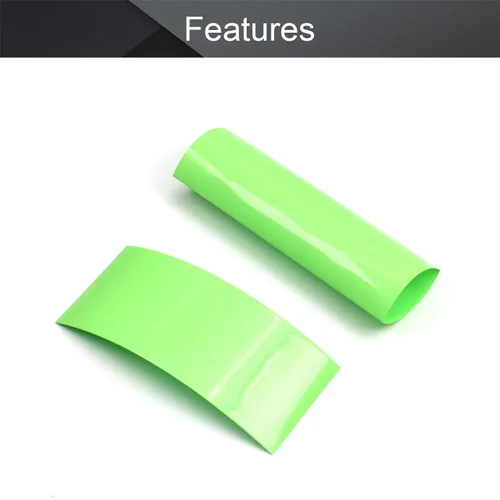 Miniatura 3 de Othmro Kit de tubos termorretráctiles de batería de 0.24 pies, 1.18 pulgadas de ancho de aplanamiento de aislamiento de PVC, tubo retráctil Verde