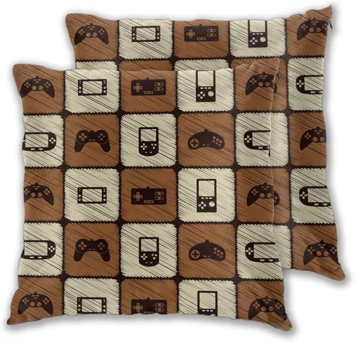Miniatura 12 de Juego de 2 fundas de almohada para sofá, oficina, dormitorio, decoración del hogar, 18 x 18 pulgadas