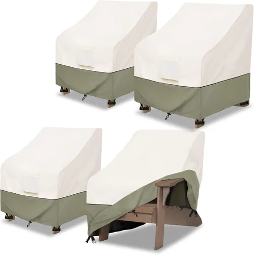 Miniatura 23 de Bitubi Funda otomana impermeable para patio, funda cuadrada resistente para muebles de mesa auxiliar para exteriores, tamaño 22 pulgadas de largo x