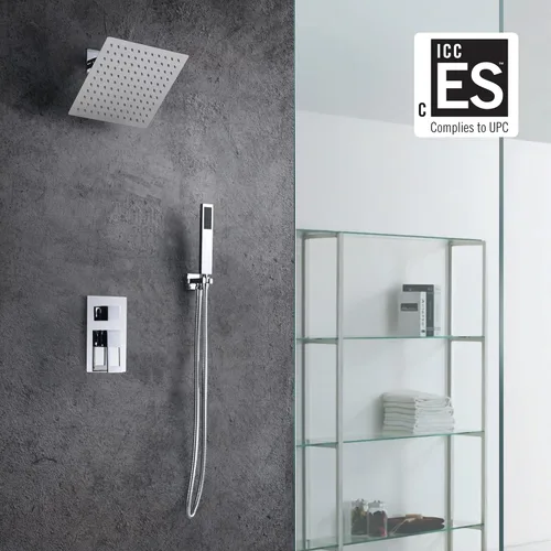 Miniatura 2 de Grifo de ducha de pared S3218, Plateado Cromo