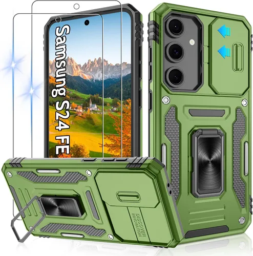 Miniatura 239 de Gritup para Samsung Galaxy S22 Funda con protectores de pantalla HD de 2 paquetes y cubierta deslizante para la cámara, protección contra caídas