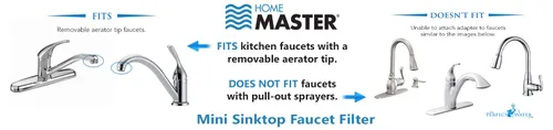 Miniatura 3 de Home Master HM-Mini Filtro de Grifo de Encimera, Filtro Reemplazable de 1500 Galones, 1 Micrón Absoluto Certificado NSF, Elimina Cloro, Químicos