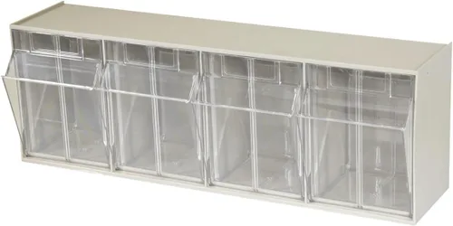 Miniatura 8 de Akro-Mils 06702 TiltView sistema de almacenamiento de plástico horizontal con dos compartimientos rebatibles Piedra