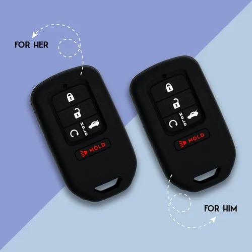 Miniatura 4 de Autobase Funda de silicona para llavero Honda Accord Civic CR-V CRV Pilot Passport Insight EX EX-L Touring Accesorio para automóvil Funda