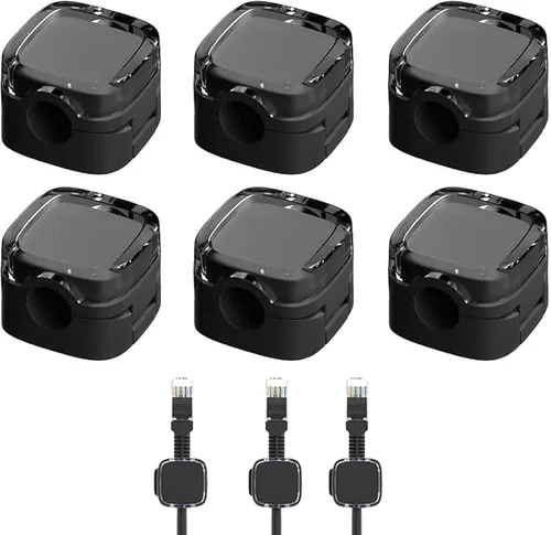Paquete de 6 organizadores magnéticos de cables de carga, organizador de cables magnéticos, clips magnéticos para organizar cables, soporte de