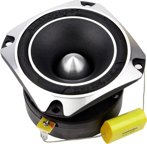Miniatura 2 de Audiopipe 1 par de tweeters de 350 vatios de 1 pulgada de cromo súper titanio resistente para coche